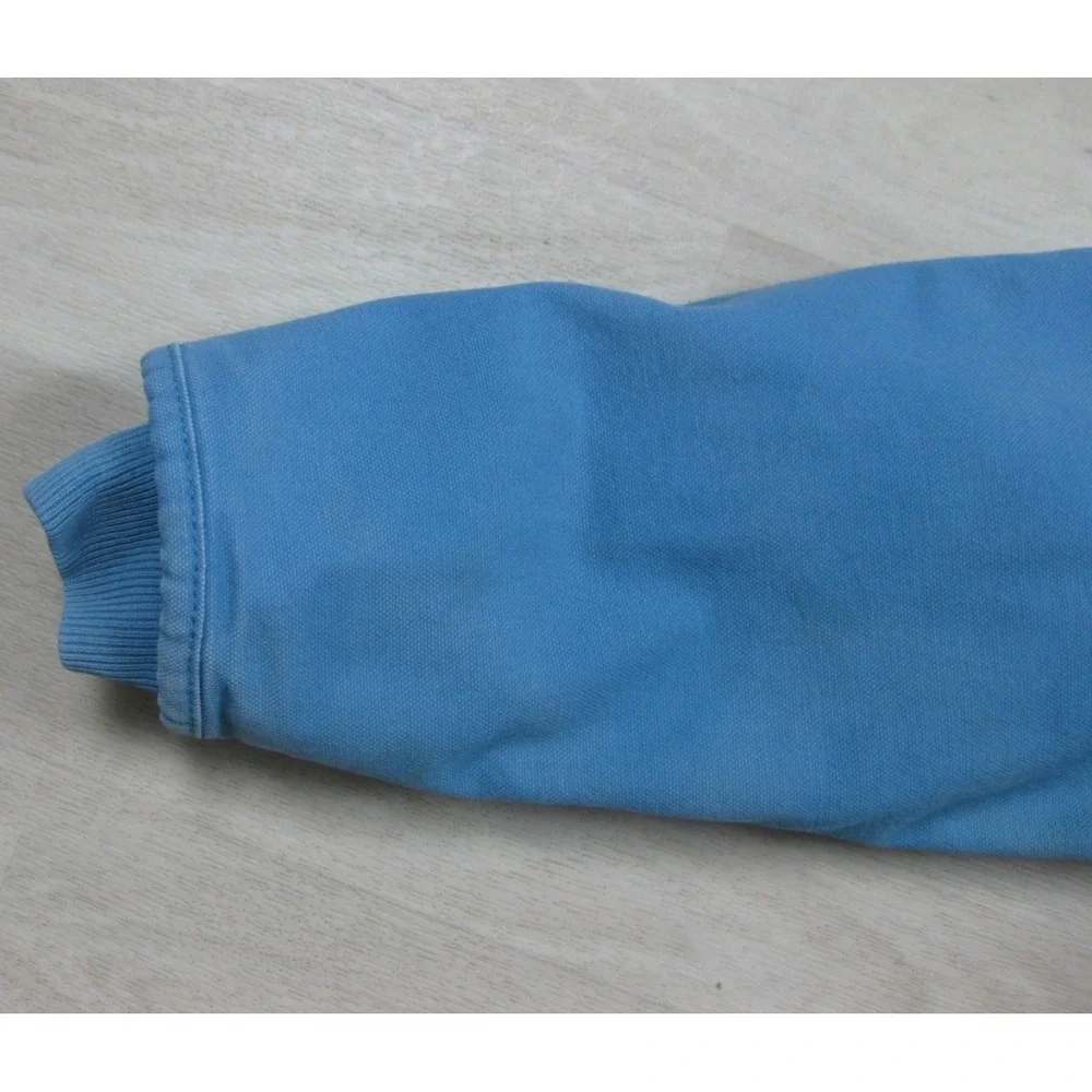 Carhartt Active Jacket Youth‎ (S) Duck Canvas Workwear Sherpa Lined Blue CP9564